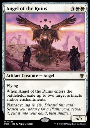 (055) Magic The Gathering Commander: Murders at Karlov Manor Single: Angel of the Ruins  Rare