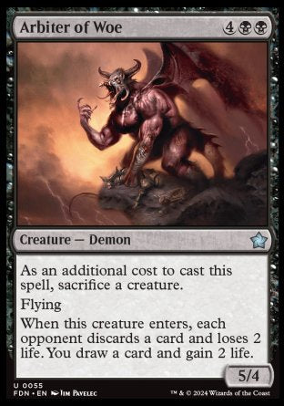 (055) Magic The Gathering Magic: The Gathering Foundations Single: Arbiter of Woe  Uncommon