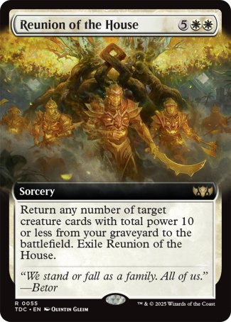 (055) Magic The Gathering Commander: Tarkir: Dragonstorm: Extras Single: Reunion of the House Holo Rare
