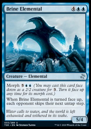 (055/289) Magic The Gathering Time Spiral Remastered Single: Brine Elemental  Uncommon