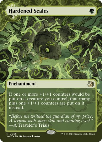 (055) Magic The Gathering Enchanting Tales Single: Hardened Scales  Holo Rare