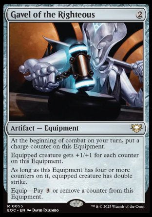 (055) Magic The Gathering Commander: Edge of Eternities Single: Gavel of the Righteous  Rare