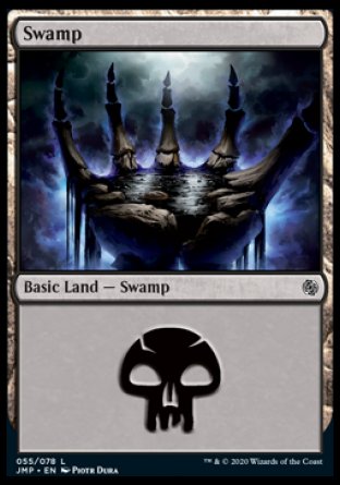 (055) Magic The Gathering Jumpstart Single: Swamp (V.2)  Land