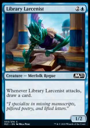 (055) Magic The Gathering Core 2021 Single: Library Larcenist Holo Common