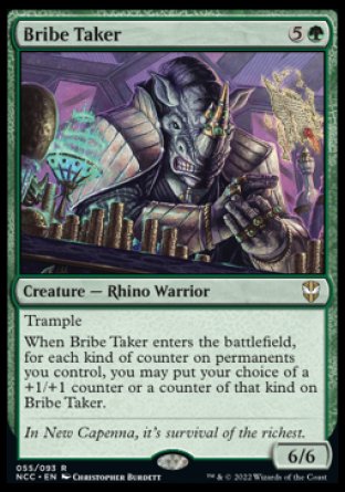 (055) Magic The Gathering Commander: Streets of New Capenna Single: Bribe Taker  Rare