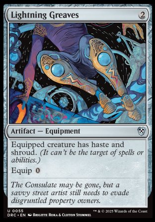 (055) Magic The Gathering Commander: Aetherdrift Single: Lightning Greaves  Uncommon