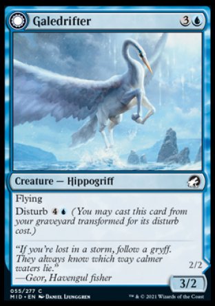 (055) Magic The Gathering Innistrad: Midnight Hunt Single: Galedrifter // Waildrifter  Common