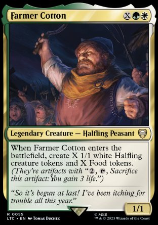 (055) Magic The Gathering Commander: The Lord of the Rings: Tales of Middle-earth Single: Farmer Cotton  Rare