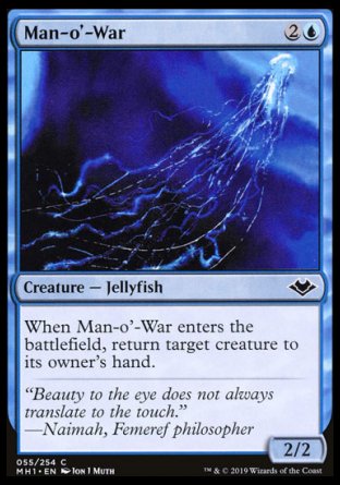 (055/254) Magic The Gathering Modern Horizons Single: Man-o'-War  Common