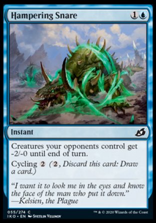 (055/274) Magic The Gathering Ikoria: Lair of Behemoths Single: Hampering Snare Holo Common