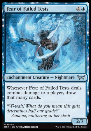(055) Magic The Gathering Duskmourn: House of Horror Single: Fear of Failed Tests Holo Uncommon