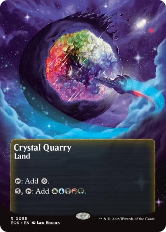 (055) Magic The Gathering Stellar Sights Single: Crystal Quarry (V.2) Holo Rare