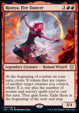 (055) Magic The Gathering Commander: Strixhaven Single: Rionya, Fire Dancer  Rare