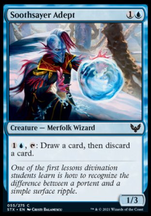 (055) Magic The Gathering Strixhaven: School of Mages Single: Soothsayer Adept  Common