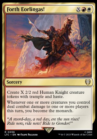 (056) Magic The Gathering Commander: The Lord of the Rings: Tales of Middle-earth Single: Forth Eorlingas!  Rare