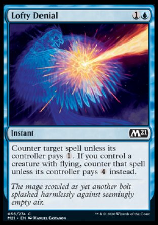 (056) Magic The Gathering Core 2021 Single: Lofty Denial Holo Common
