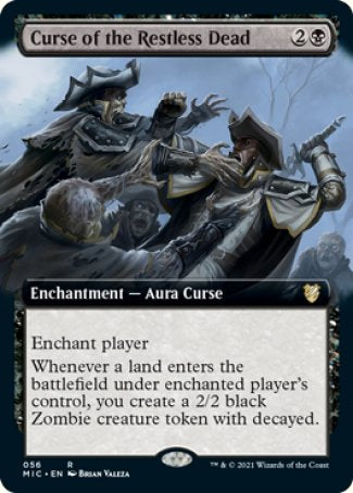 (056) Magic The Gathering Commander: Innistrad: Midnight Hunt Single: Curse of the Restless Dead (V.2)  Rare