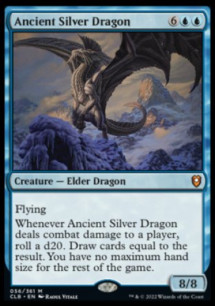 (056) Magic The Gathering Commander Legends: Battle for Baldur's Gate Single: Ancient Silver Dragon  Mythic