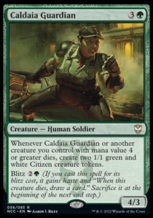 (056) Magic The Gathering Commander: Streets of New Capenna Single: Caldaia Guardian  Rare