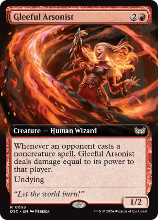 (056) Magic The Gathering Commander: Duskmourn: House of Horror: Extras Single: Gleeful Arsonist  Rare