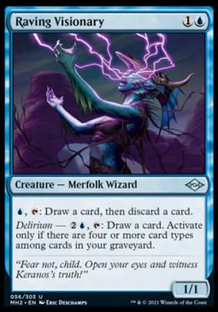 (056) Magic The Gathering Modern Horizons 2 Single: Raving Visionary  Uncommon