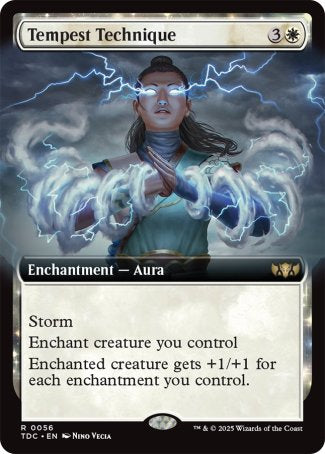 (056) Magic The Gathering Commander: Tarkir: Dragonstorm: Extras Single: Tempest Technique  Rare