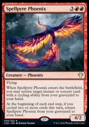 (056/322) Magic The Gathering Commander: Ikoria Single: Spellpyre Phoenix  Rare
