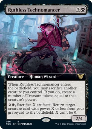(056) Magic The Gathering Commander: Kamigawa: Neon Dynasty Single: Ruthless Technomancer (V.2)  Rare