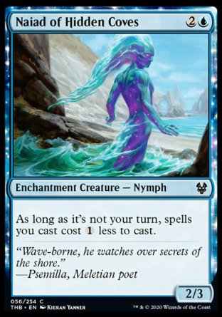 (056/254) Magic The Gathering Theros Beyond Death Single: Naiad of Hidden Coves Holo Common
