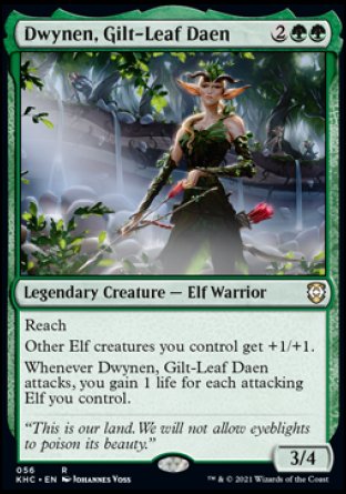 (056) Magic The Gathering Commander: Kaldheim Single: Dwynen, Gilt-Leaf Daen Holo Rare