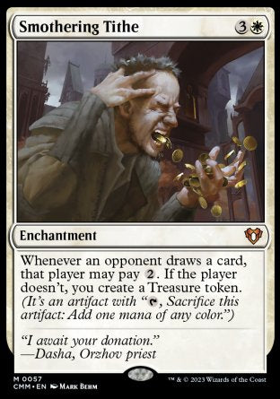 (057) Magic The Gathering Commander Masters Single: Smothering Tithe  Mythic