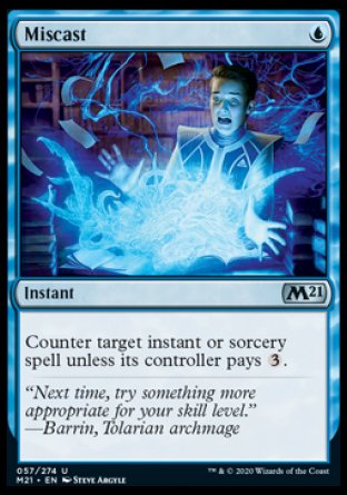 (057) Magic The Gathering Core 2021 Single: Miscast  Uncommon