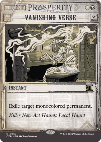 (057) Magic The Gathering Breaking News Single: Vanishing Verse  Holo Rare
