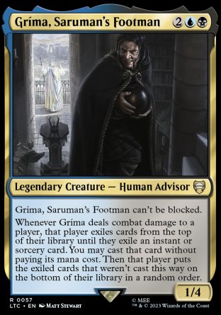 (057) Magic The Gathering Commander: The Lord of the Rings: Tales of Middle-earth Single: Gr������ma, Saruman's Footman  Rare