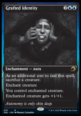 (057) Magic The Gathering Innistrad: Double Feature Single: Grafted Identity Holo Rare
