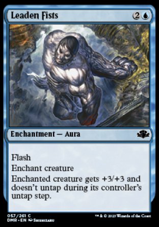 (057) Magic The Gathering Dominaria Remastered Single: Leaden Fists Holo Common