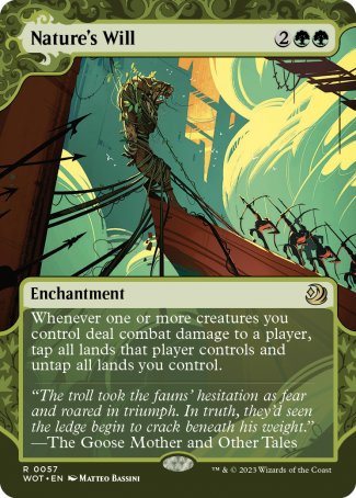 (057) Magic The Gathering Enchanting Tales Single: Nature's Will (V.1)  Holo Rare