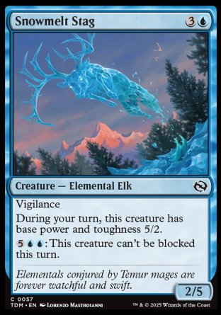 (057) Magic The Gathering Tarkir: Dragonstorm Single: Snowmelt Stag  Common