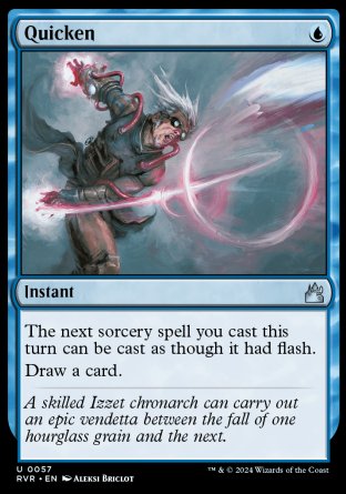(057) Magic The Gathering Ravnica Remastered Single: Quicken  Holo Uncommon