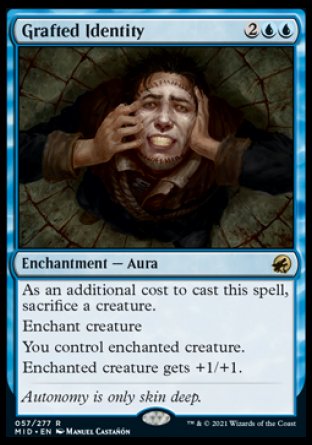 (057) Magic The Gathering Innistrad: Midnight Hunt Single: Grafted Identity  Rare