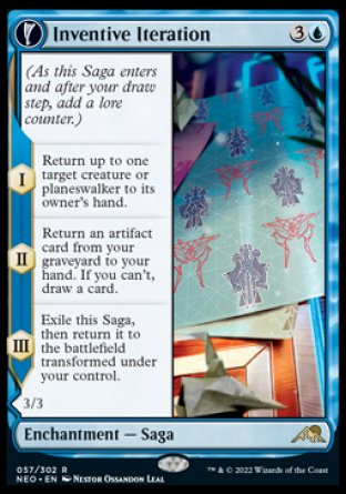 (057) Magic The Gathering Kamigawa: Neon Dynasty Single: Inventive Iteration // Living Breakthrough  Rare