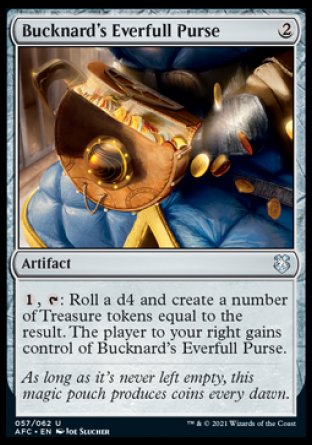 (057) Magic The Gathering Commander: Adventures in the Forgotten Realms Single: Bucknard's Everfull Purse  Uncommon