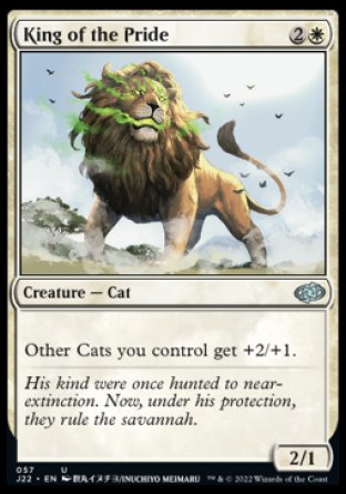 (057) Magic The Gathering Jumpstart 2022 Single: King of the Pride Holo Uncommon