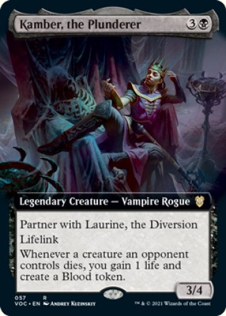 (057) Magic The Gathering Commander: Innistrad: Crimson Vow Single: Kamber, the Plunderer (V.2)  Rare
