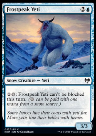 (057/285) Magic The Gathering Kaldheim Single: Frostpeak Yeti Holo Common