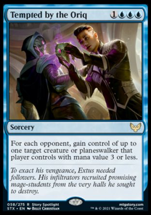 (058) Magic The Gathering Strixhaven: School of Mages Single: Tempted by the Oriq  Rare
