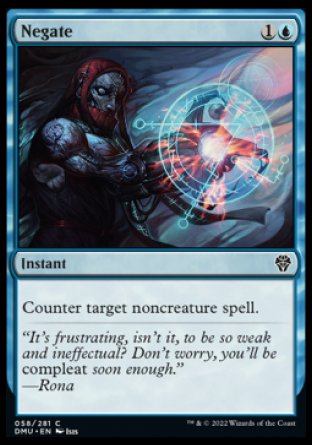 (058) Magic The Gathering Dominaria United Single: Negate Holo Common