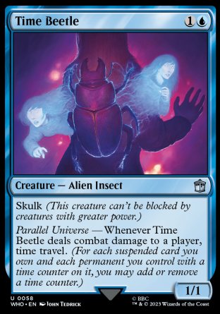 (058) Magic The Gathering Universes Beyond: Doctor Who Single: Time Beetle Holo Uncommon