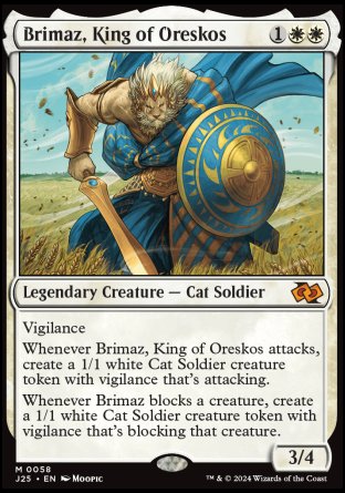 (058) Magic The Gathering Foundations Jumpstart Single: Brimaz, King of Oreskos  Mythic
