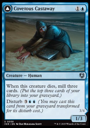 (058) Magic The Gathering Innistrad Remastered Single: Covetous Castaway // Ghostly Castigator Holo Uncommon